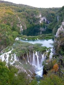 Some of the falls at Plitvice Lakes