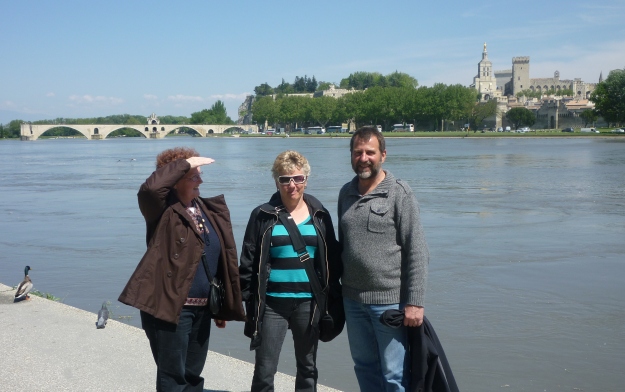 Our delightful Couchsurfing hosts showed us all around Avignon in Provence, with lots of time for discussion.